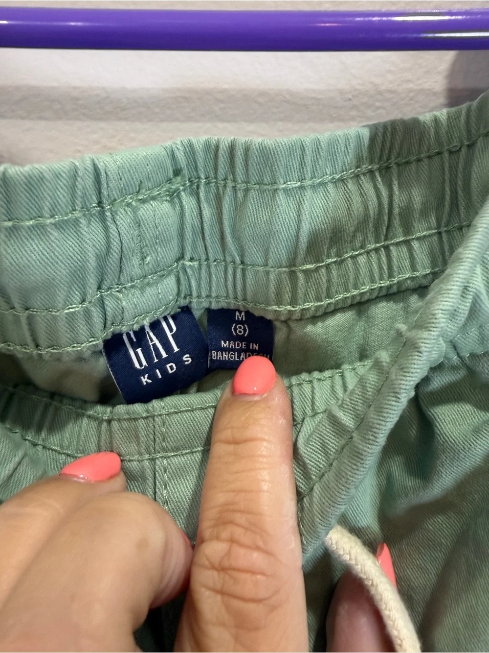 GAP boys  Sage Green Elastic Waist Chino Shorts